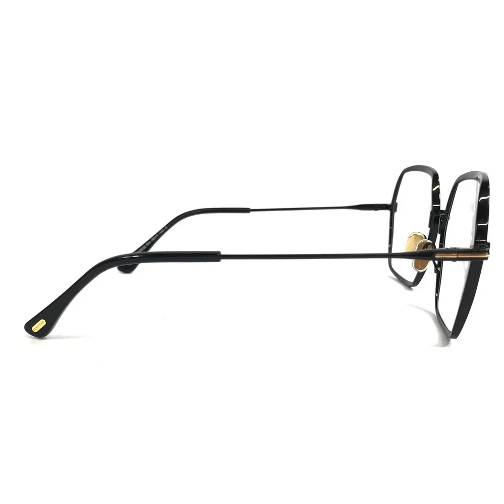 Tom Ford Eyeglasses Frames TF6050-B 001 Black Hexagonal Full Rim 56-17-140